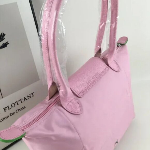 NWT Longchamp Le Pliage Original Large Shoulder Nylon Bag Tote IN Pink - Picture 7 of 8